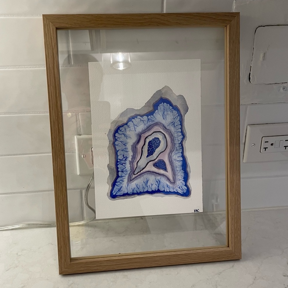Hand Painted Geode Watercolor
